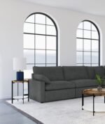 COLLINS MODULAR ARMLESS CHAIR DARK GREY - Image 2