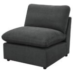 COLLINS MODULAR ARMLESS CHAIR DARK GREY - Image 4