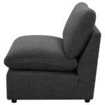 COLLINS MODULAR ARMLESS CHAIR DARK GREY - Image 5