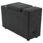 COLLINS UPHOLSTERED MODULAR STORAGE CONSOLE DARK GREY - Image 7