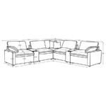 COLLINS 7-PIECE MODULAR POWER RECLINING SECTIONAL DARK GREY - Image 6