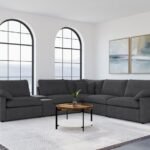 COLLINS 6-PIECE MODULAR POWER RECLINING SECTIONAL DARK GREY