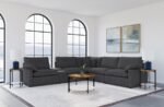 COLLINS 6-PIECE MODULAR POWER RECLINING SECTIONAL DARK GREY