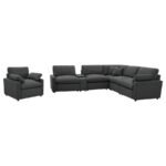 COLLINS 6-PIECE MODULAR POWER RECLINING SECTIONAL DARK GREY - Image 5