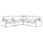 COLLINS 6-PIECE MODULAR POWER RECLINING SECTIONAL DARK GREY - Image 7