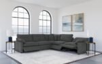 COLLINS 5-PIECE MODULAR POWER RECLINING SECTIONAL DARK GREY - Image 3