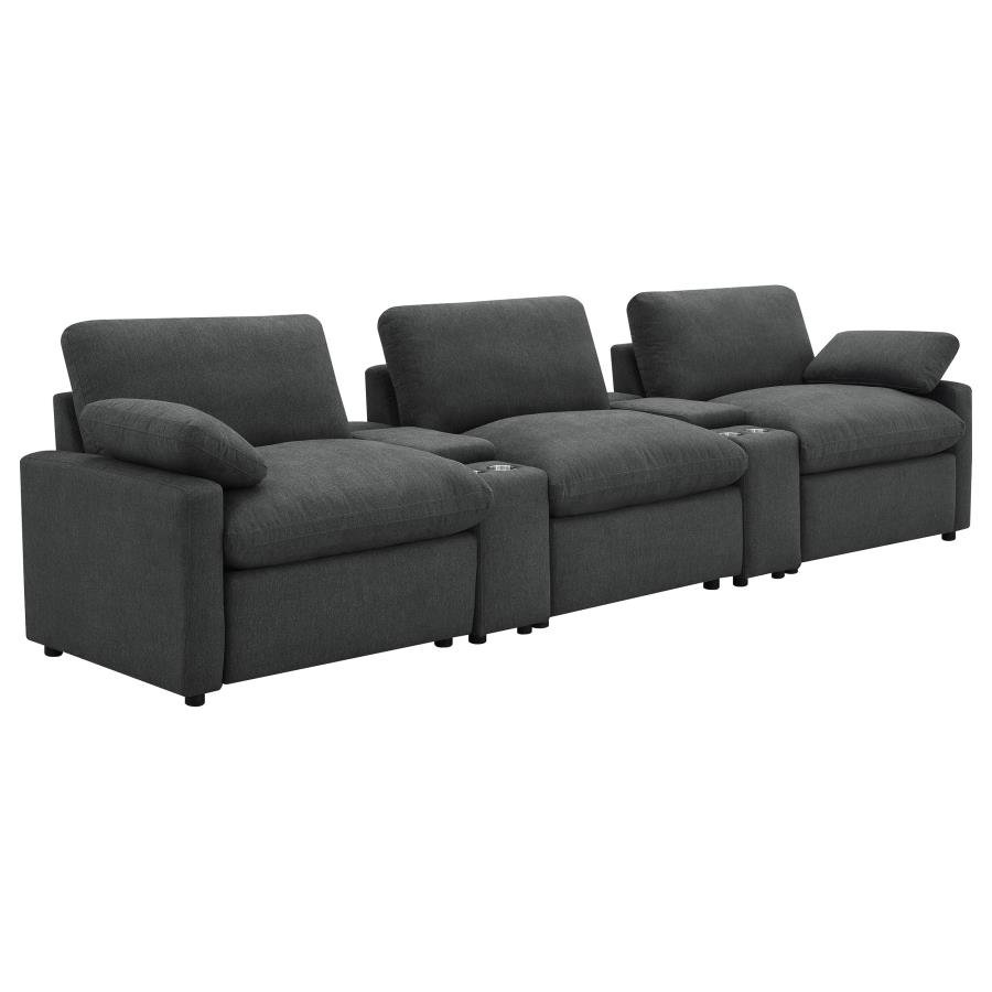 609531PT_03x900.jpg COLLINS 5-PIECE POWER RECLINING HOME THEATER SEATING DARK GREY - Image 1