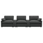 COLLINS 5-PIECE POWER RECLINING HOME THEATER SEATING DARK GREY - Image 5