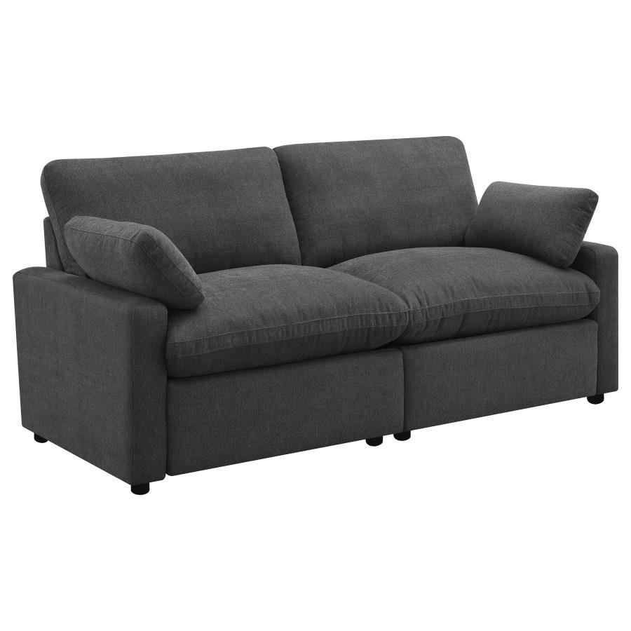 609532P_03x900.jpg COLLINS MODULAR POWER LOVESEAT DARK GREY - Image 1