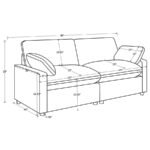 COLLINS MODULAR POWER LOVESEAT DARK GREY - Image 10