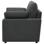 COLLINS UPHOLSTERED POWER RECLINER CHAIR DARK GREY - Image 7