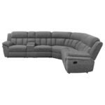 BAHRAIN 6-PIECE MODULAR RECLINING SECTIONAL SOFA CHARCOAL - Image 3