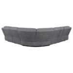 BAHRAIN 6-PIECE MODULAR RECLINING SECTIONAL SOFA CHARCOAL - Image 4
