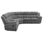 BAHRAIN 6-PIECE MODULAR RECLINING SECTIONAL SOFA CHARCOAL - Image 5