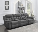 BAHRAIN 5-PIECE POWER HOME THEATER SEATING CHARCOAL - Image 2