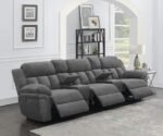 BAHRAIN 5-PIECE POWER HOME THEATER SEATING CHARCOAL - Image 3