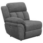 BAHRAIN 5-PIECE POWER HOME THEATER SEATING CHARCOAL - Image 4