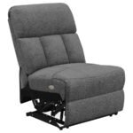 BAHRAIN 5-PIECE POWER HOME THEATER SEATING CHARCOAL - Image 8