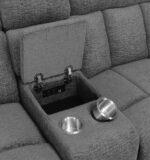 BAHRAIN 5-PIECE POWER HOME THEATER SEATING CHARCOAL - Image 14