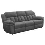 BAHRAIN UPHOLSTERED POWER SOFA CHARCOAL