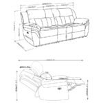 BAHRAIN UPHOLSTERED POWER SOFA CHARCOAL - Image 7