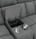 BAHRAIN 5-PIECE UPHOLSTERED HOME THEATER SEATING CHARCOAL - Image 14