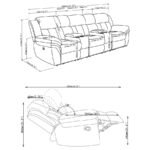 BAHRAIN 5-PIECE UPHOLSTERED HOME THEATER SEATING CHARCOAL - Image 20