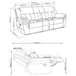 BAHRAIN UPHOLSTERED MOTION SOFA CHARCOAL - Image 14