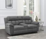 BAHRAIN UPHOLSTERED POWER LOVESEAT CHARCOAL - Image 2
