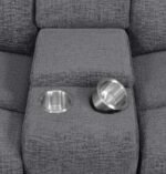 BAHRAIN UPHOLSTERED POWER LOVESEAT CHARCOAL - Image 7
