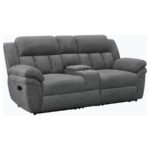 BAHRAIN UPHOLSTERED MOTION LOVESEAT CHARCOAL