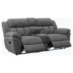 BAHRAIN UPHOLSTERED MOTION LOVESEAT CHARCOAL - Image 4