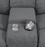 BAHRAIN UPHOLSTERED MOTION LOVESEAT CHARCOAL - Image 15