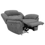 BAHRAIN UPHOLSTERED POWER GLIDER RECLINER CHARCOAL - Image 3