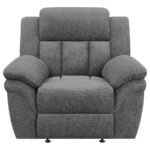 BAHRAIN UPHOLSTERED POWER GLIDER RECLINER CHARCOAL - Image 4