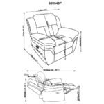 BAHRAIN UPHOLSTERED POWER GLIDER RECLINER CHARCOAL - Image 13