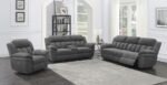 BAHRAIN UPHOLSTERED POWER GLIDER RECLINER CHARCOAL - Image 14