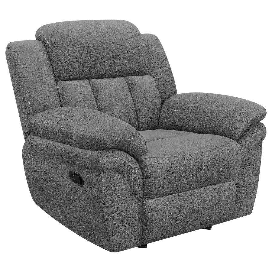 609543_03x900.jpg BAHRAIN UPHOLSTERED GLIDER RECLINER CHARCOAL - Image 1