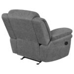 BAHRAIN UPHOLSTERED GLIDER RECLINER CHARCOAL - Image 8