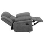 BAHRAIN UPHOLSTERED GLIDER RECLINER CHARCOAL - Image 9