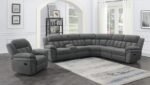 BAHRAIN UPHOLSTERED GLIDER RECLINER CHARCOAL - Image 13