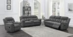 BAHRAIN UPHOLSTERED GLIDER RECLINER CHARCOAL - Image 14