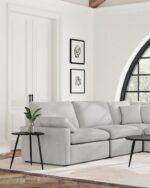 COLLINS MODULAR ARMLESS CHAIR GREY - Image 2