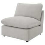 COLLINS MODULAR ARMLESS CHAIR GREY - Image 4