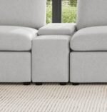 COLLINS UPHOLSTERED MODULAR STORAGE CONSOLE GREY - Image 2
