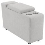 COLLINS UPHOLSTERED MODULAR STORAGE CONSOLE GREY