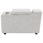 COLLINS UPHOLSTERED MODULAR STORAGE CONSOLE GREY - Image 6