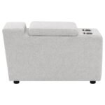 COLLINS UPHOLSTERED MODULAR STORAGE CONSOLE GREY - Image 9