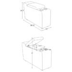 COLLINS UPHOLSTERED MODULAR STORAGE CONSOLE GREY - Image 14