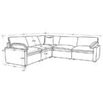 COLLINS 5-PIECE MODULAR POWER RECLINING SECTIONAL GREY - Image 15